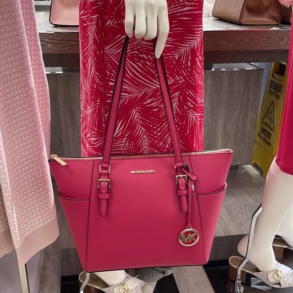 MICHAEL KORS Charlotte Large Leather Top-Zip Tote
Carmine Pink - Picture 16 of 16